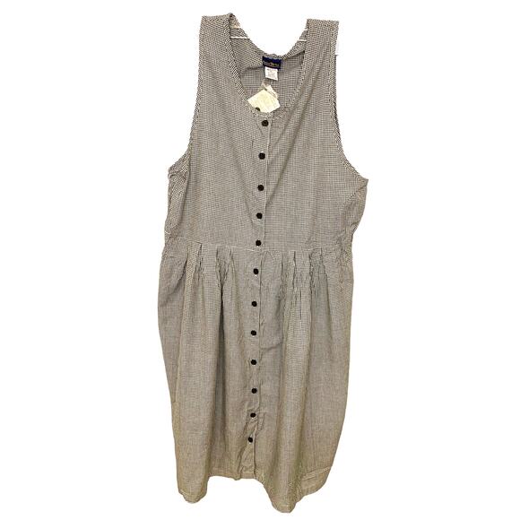 Vintage Hunters Run Jumper Maxi Dress Size BO Black/White Check Preppy NWOT? - Picture 1 of 10